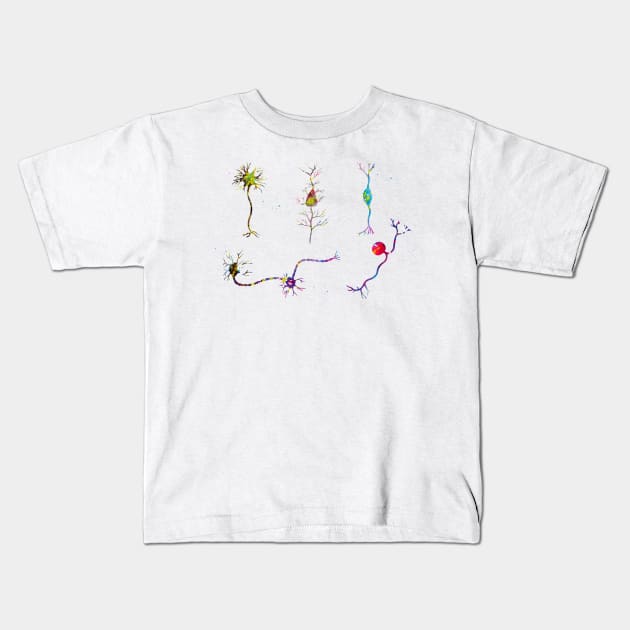 Neuron cells Kids T-Shirt by erzebeth